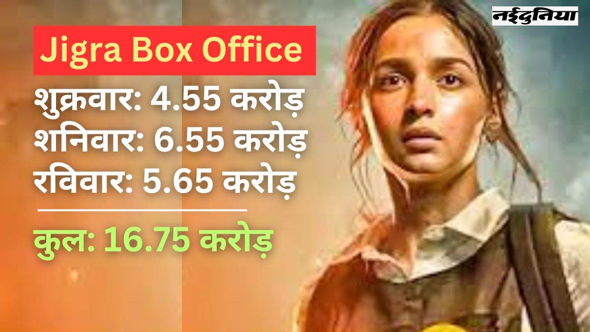 Jigra box office Day 3: आलिया भट्ट की फिल्म की कमाई पर रविवार की सुस्ती का असर, पहले वीकेंड पर आए 16.75 करोड़