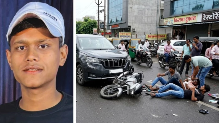 इंदौर में एसयूवी ने बाइक सवारों को मारी टक्कर, 19 वर्ष के युवक की मौके पर मौत, दो नाबालिग दोस्त घायल