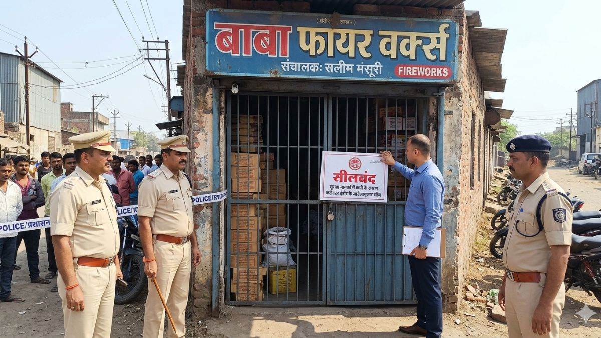 सुरक्षा मानकों में कमियां पाए जाने पर तीन पटाखा फैक्ट्रियां हुई सील, इंदौर प्रशासन का एक्शन
