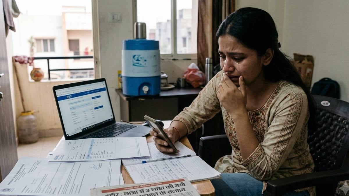 इंदौर में पानी की बोतल ऑनलाइन बुलवाने वाली छात्रा से 3 लाख की ठगी, बदमाश ने तस्‍वीरें वायरल करने की धमकी देकर लूटा