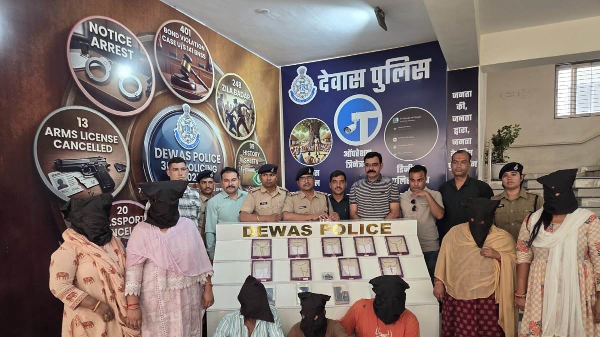 लग्जरी कार से आते थे चेन चुराने, देवास पुलिस ने किया अंतरराज्यीय चोर गिरोह का पर्दाफाश, 7 आरोपी गिरफ्तार