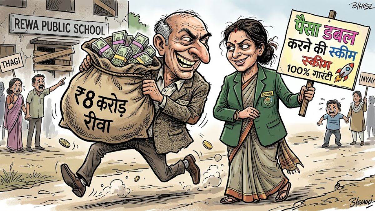रीवा में पैसा डबल करने का लालच देकर स्कूल संचालक पति-पत्नी 8 करोड़ रुपए डकार गए, ठगी के मामले में FIR दर्ज, दोनों की तलाश शुरू