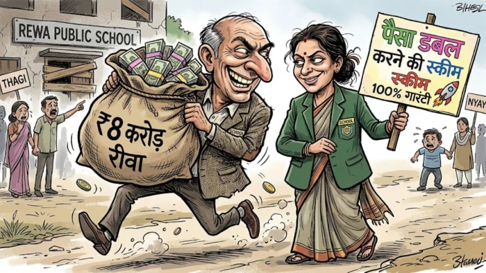 रीवा में पैसा डबल करने का लालच देकर स्कूल संचालक पति-पत्नी 8 करोड़ रुपए डकार गए, ठगी के मामले में FIR दर्ज, दोनों की तलाश शुरू