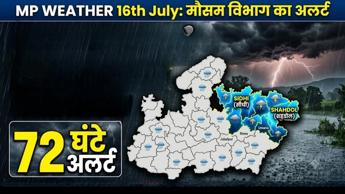 MP Weather 16th July: सीधी से शहडोल तक... इन जिलों में होगी बारिश, अगले 72 घंटे के लिए मौसम विभाग का अलर्ट