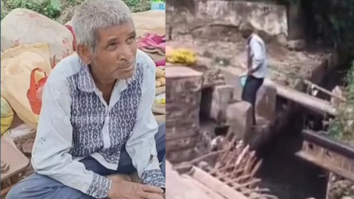 रतलाम में गंदे नाले से सब्जियां धोकर बेच रहा था शख्स, वीडियो वायरल हुआ तो निकला GST विभाग का कर्मचारी