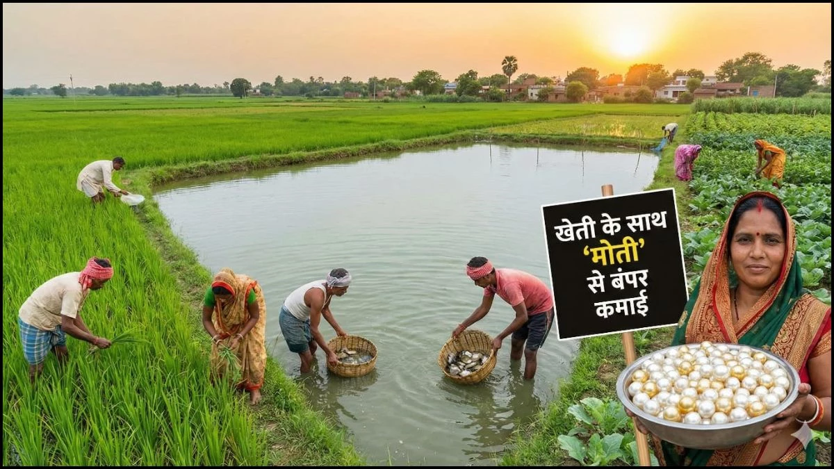 खेती के साथ 'मोती' से होगी बंपर कमाई, एक सीप से ₹200 तक का मुनाफा, सरकार दे रही है 50% सब्सिडी