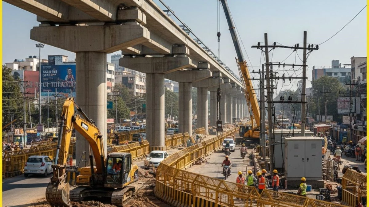 भोपाल मेट्रो ब्लू लाइन की बढ़ी रफ्तार... डिजाइन का मसला सुलझते ही काम ने पकड़ी गति