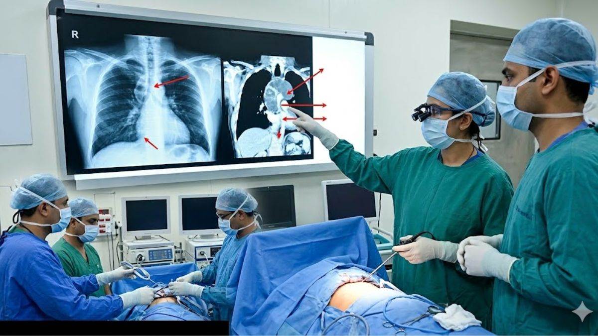 इंदौर के डॉक्टरों का कमाल, महिला के सीने से विशाल इसोफेगल ट्यूमर निकालकर बचाई जान