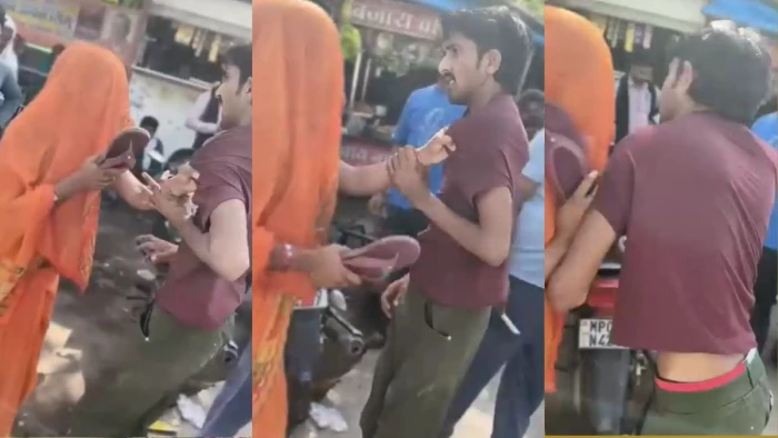 ग्वालियर: जेल से छूट कर आए रेप के आरोपी को पीड़िता ने बीच सड़क पर चप्पलों से पीटा, घसीट कर ले गई थाने