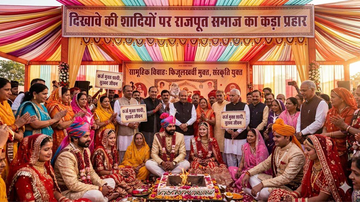 इंदौर: दिखावे की शादियों पर राजपूत समाज का कड़ा प्रहार, कर्ज और फिजूलखर्ची छोड़ सामूहिक विवाह अपनाएंगे 73 जोड़े