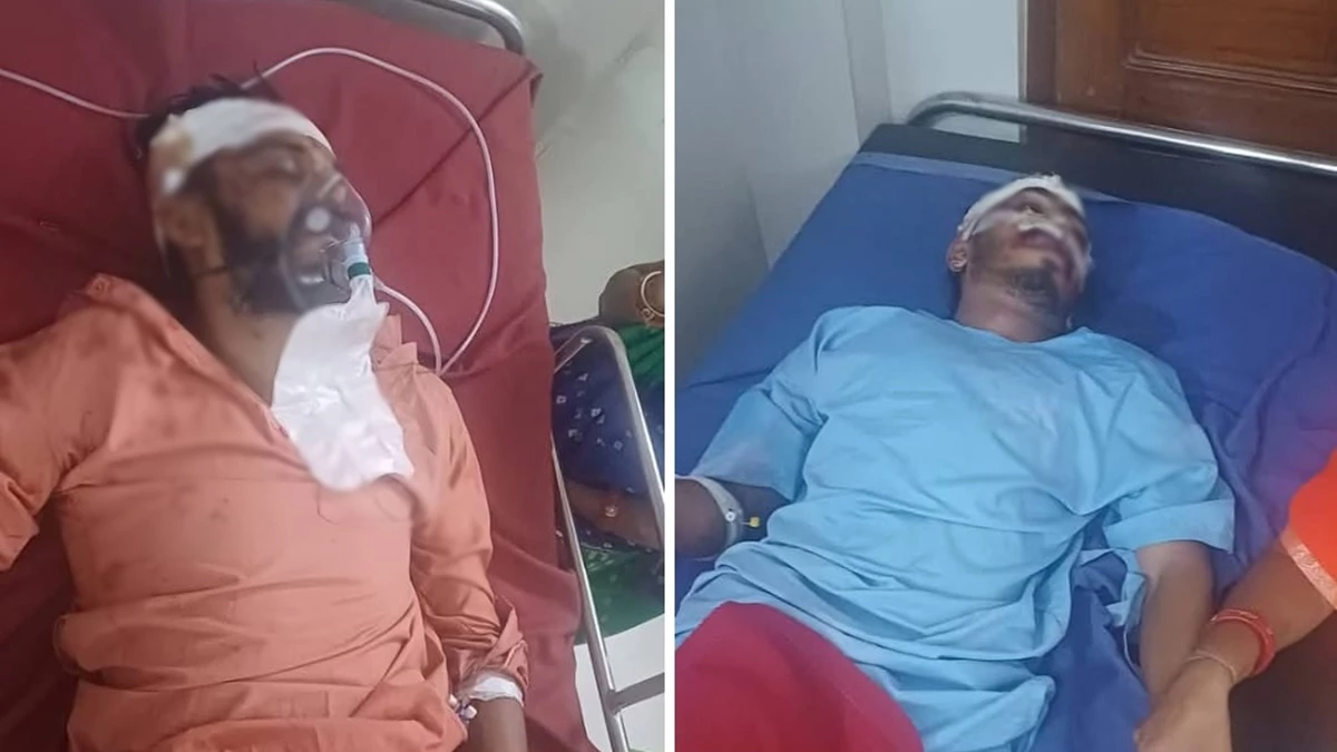Go smugglers in Khargone collided with cow servants, four people injured