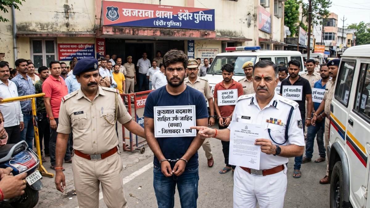 गुंडागर्दी पर इंदौर पुलिस की नकेल, कुख्यात बच्चा प्रमुख समेत 9 बदमाश जिलाबदर, 5 थाने में लगाएंगे हाजिरी