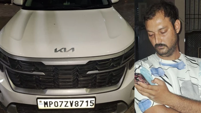 ग्वालियर में मुरैना जेल के सिपाही का उत्पात: लग्जरी कार से आकर कॉलोनी में बरसाए पत्थर, गाड़ियां तोड़ीं