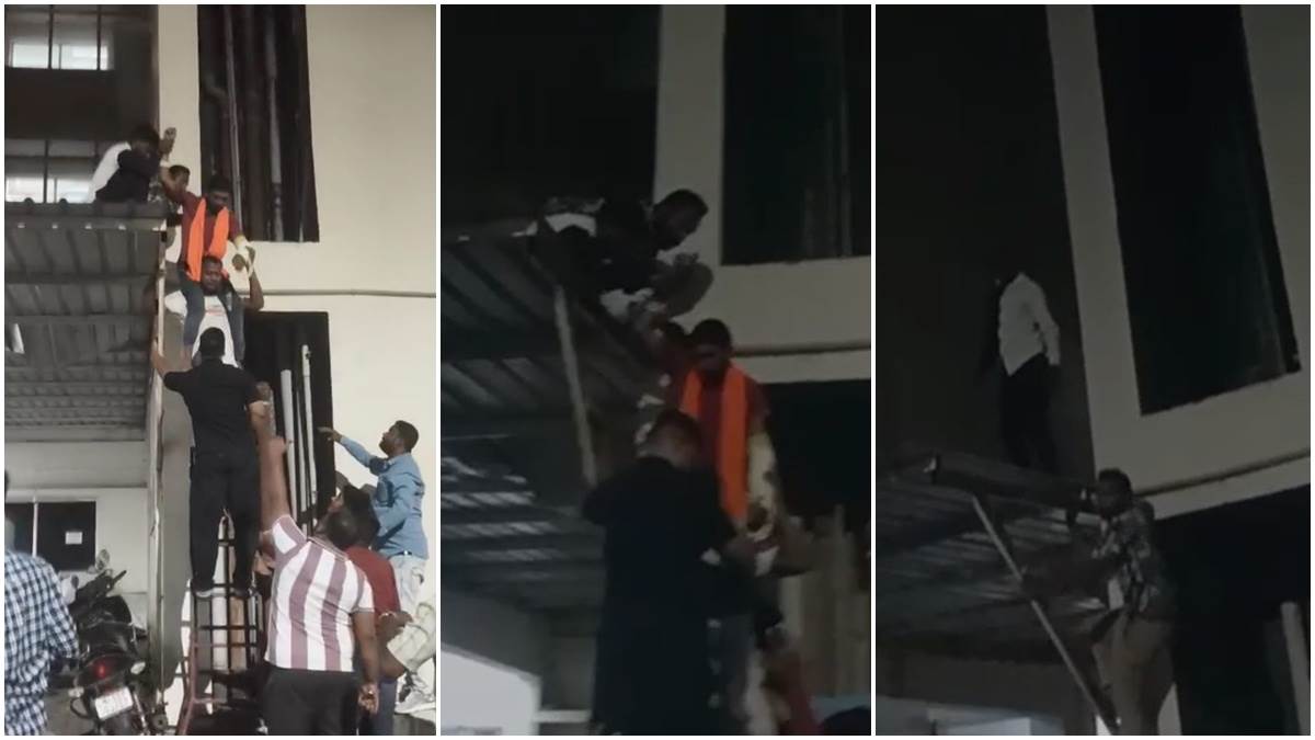 खंडवा में अस्पताल की चौथी बिल्डिंग से कूदा मरीज, टीन शेड से बची जान, मचा हड़कंप