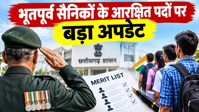 छत्तीसगढ़ में भूतपूर्व सैनिकों के आरक्षित पदों पर बड़ा अपडेट: खाली रहे पद तो सामान्य अभ्यर्थियों को मिलेगी नियुक्ति