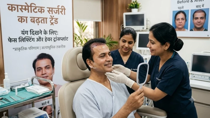 यंग दिखने के लिए फेस लिफ्टिंग और हेयर ट्रांसप्लांट का बढ़ा चलन, अब ट्रेंड में है कॉस्मेटिक सर्जरी