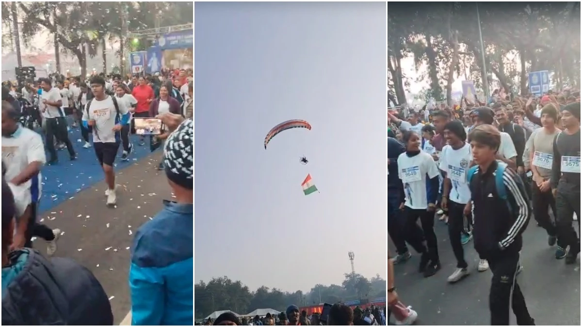 Surya Half Marathon: जबलपुर में सूर्या हाफ मैराथन में दौड़े करीब 7500 धावक