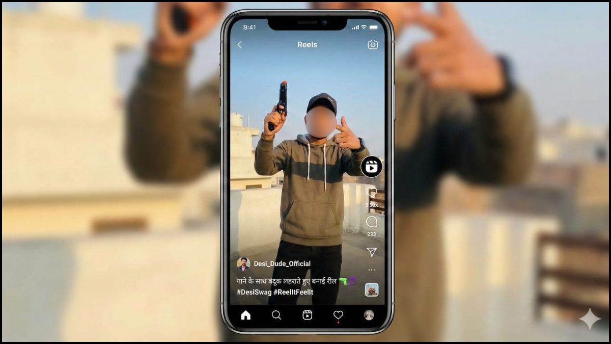 ‘नायक नहीं खलनायक हूं मैं’ गाने के साथ कट्टा लहराते हुए बनाई रील, पुलिस ने पकड़ा तो कान पकड़कर मांगी माफी