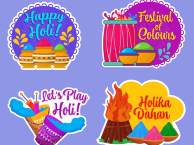 Happy Holi 2022 Download Sticker Tips: व्हाट्सऐप पर भेजें होली के रंगीन ...