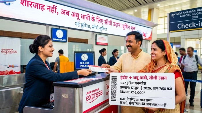 इंदौर वालों के लिए खुशखबरी: अब सीधे अबू धाबी के लिए मिलेगी फ्लाइट, 17 जुलाई से शुरू हो रही उड़ान