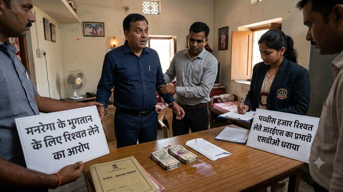 जशपुर में बड़ी कार्रवाई, मनरेगा का पैसा पास करने के बदले घूस लेते प्रभारी...