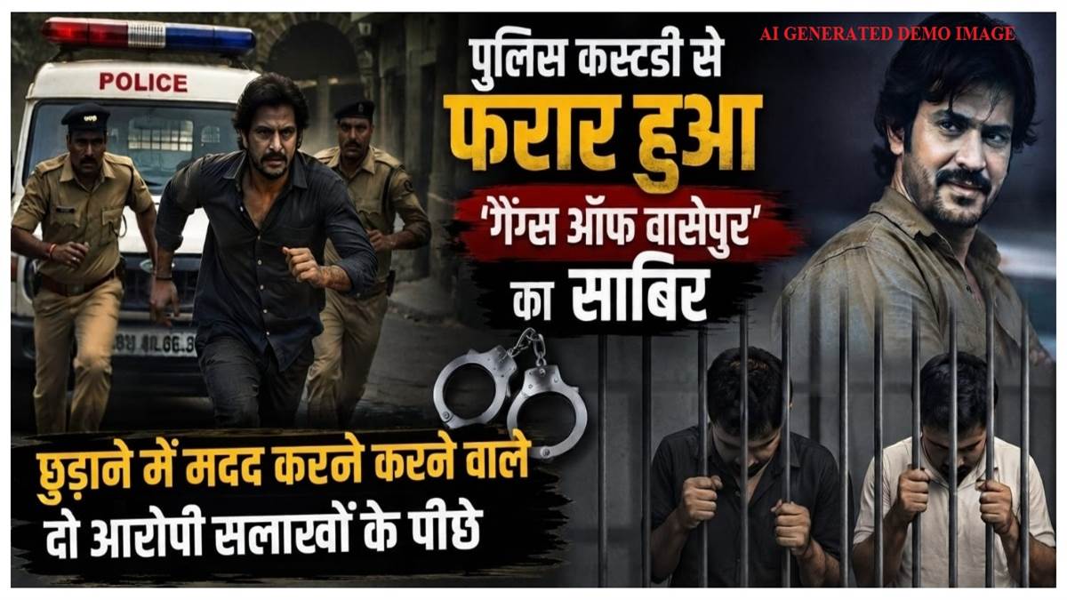 पुलिस कस्टडी से फरार हुआ 'गैंग्स ऑफ वासेपुर' का साबिर: छुड़ाने में मदद करने वाले दो आरोपी सलाखों के पीछे