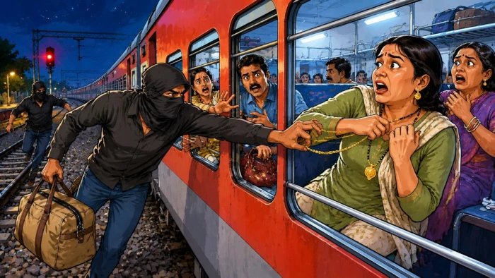 गुना के रुठियाई आउटर पर जोधपुर-भोपाल एक्सप्रेस में बड़ी लूट; महिलाओं के गहने और बैग छीनकर भागे बदमाश