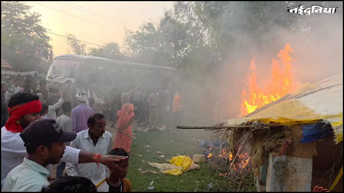MP के मैहर में हत्या के बाद तनाव, आरोपियों के घर में आगजनी, पुलिस ने संभाला मोर्चा