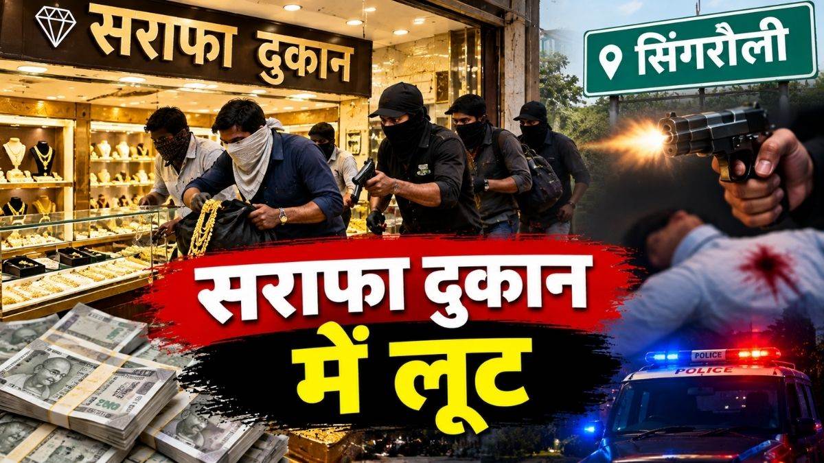 सिंगरौली में छह बदमाशों ने डाली डकैती, सराफा दुकान से 62 लाख रुपये की लूट,...