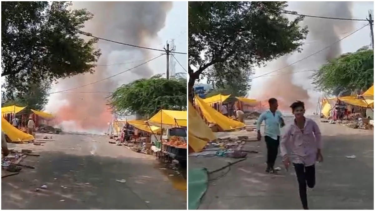 MP News: पटाखों की अवैध दुकानों में लगी आग, हाट व गांव की 50 दुकानें जलीं, पांच लोग झुलसे