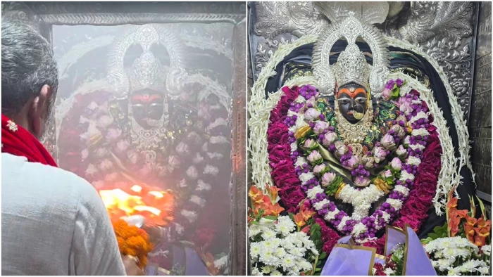 शारदीय नवरात्र की सप्तमी पर मैहर की मां शारदा के दर्शन करने उमड़े भक्त, सुबह हुआ विशेष शृंगार और आरती
