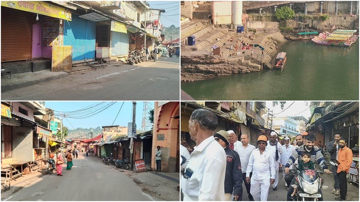 ममलेश्वर लोक का विरोध : ओंकारेश्वर में दुकानें, होटल, ऑटो-टेंपो का संचालन ठप, तीन दिन के ऐच्छिक बंद का आह्वान