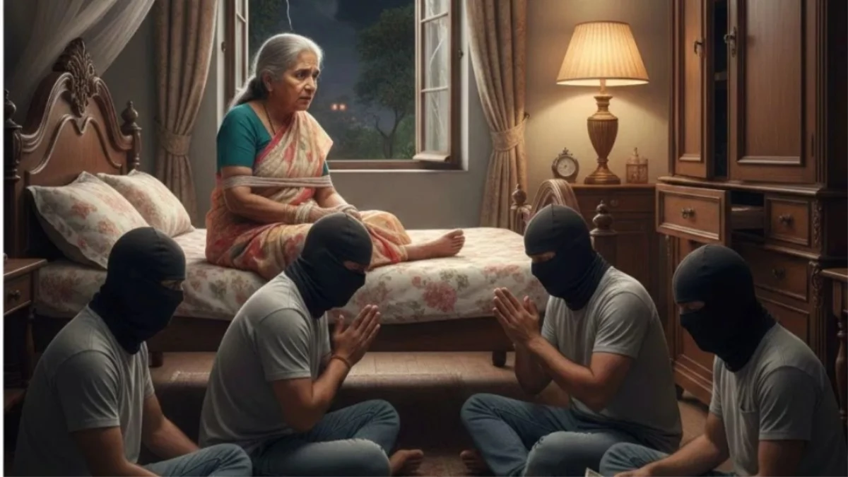 डकैती या 'शिष्टाचार'? लुटेरों ने पहले मांगी परमिशन, फिर बुजुर्ग महिला के हाथ-पैर बांधकर की लूट