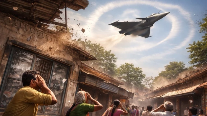 'एनसीसी ऑफिस की छत गिरी, घरों के शीशे टूटे', रीवा में फाइटर जेट की आवाज से धमाके जैसा शोर, ग्रामीणों में दहशत