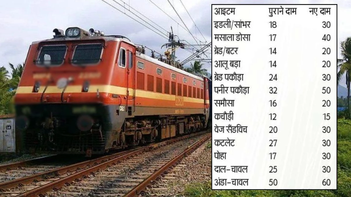 Indian Railway: रेलवे ने महंगा किया स्टेशन पर मिलने वाला खाना, समोसा-कचौड़ी सहित 60 चीजों के बढ़ाए रेट