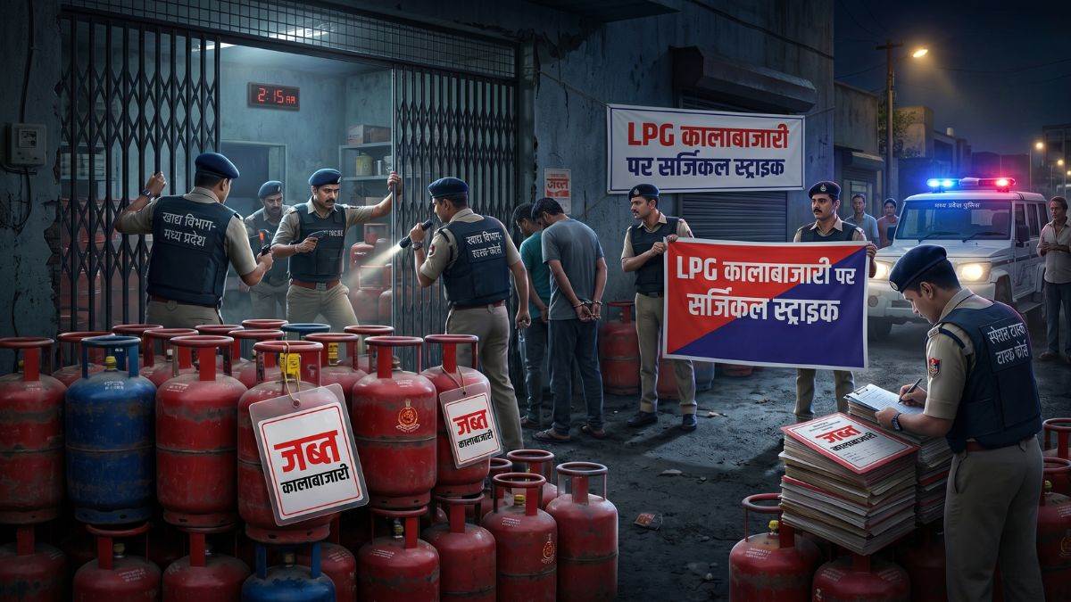 MP में एलपीजी की कालाबाजारी पर सख्त कार्रवाई, 2937 स्थानों पर हुई जांच में 4547 सिलिंडर जब्त, 12 पर FIR