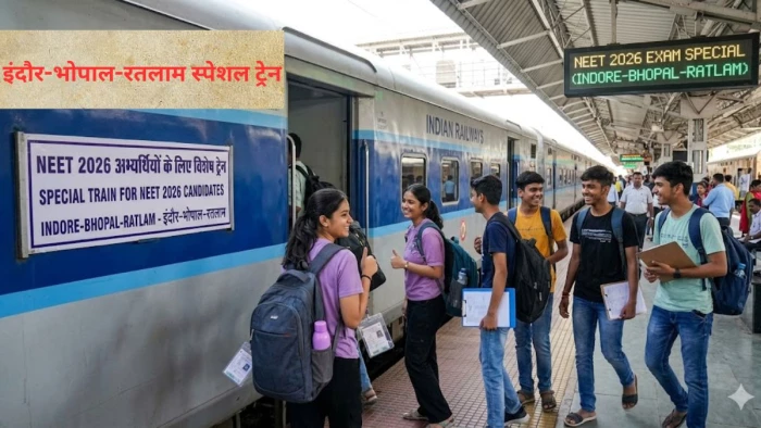 NEET re-exam 2026: इंदौर-भोपाल-रतलाम के बीच चलेगी स्पेशल ट्रेन, परीक्षा केंद्र तक पहुंचना होगा आसान