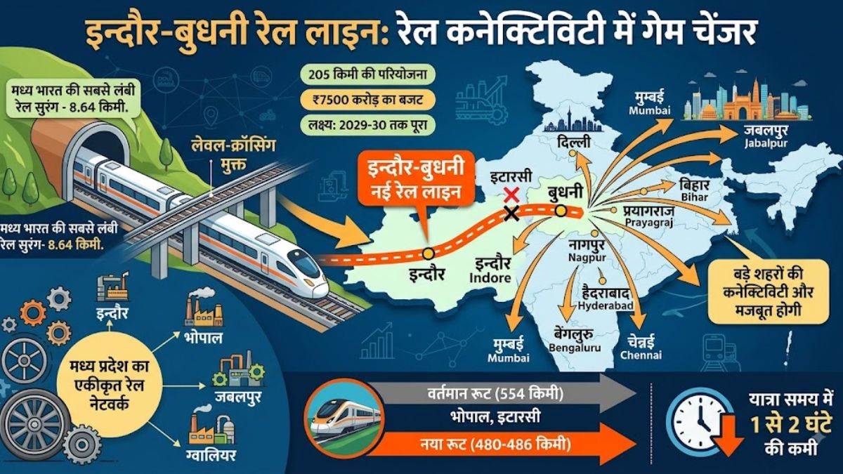 एमपी को मिलेगी नई रेल बाईपास लाइन... इंदौर-जबलपुर की दूरी 75 KM घटेगी, नागपुर-मुंबई-हैदराबाद समेत बड़े शहर होंगे पास