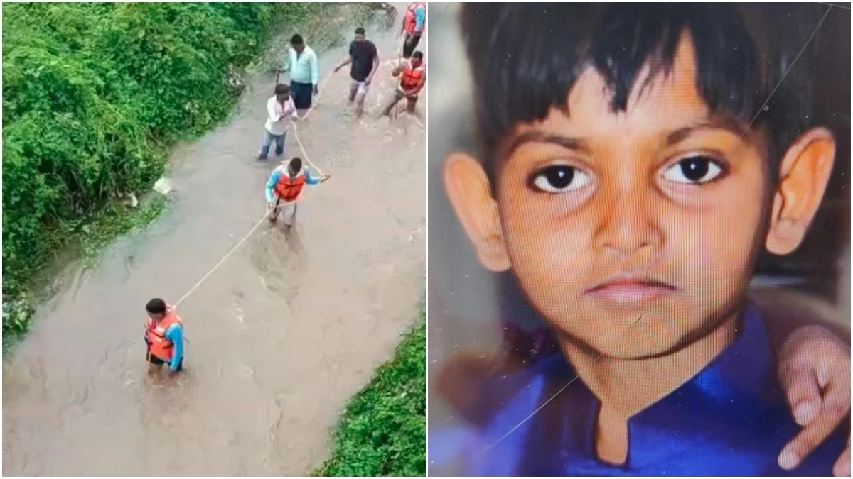 इंदौर में देर रात हुई तेज बारिश में बच्चा नाले में बहा, सुबह मिली उसकी लाश