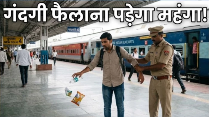 रेलवे स्टेशन और ट्रेन में गंदगी फैलाई तो लगेगा 1000 का जुर्माना, कोर्ट में मामला पहुंचने पर 2000 तक का दंड