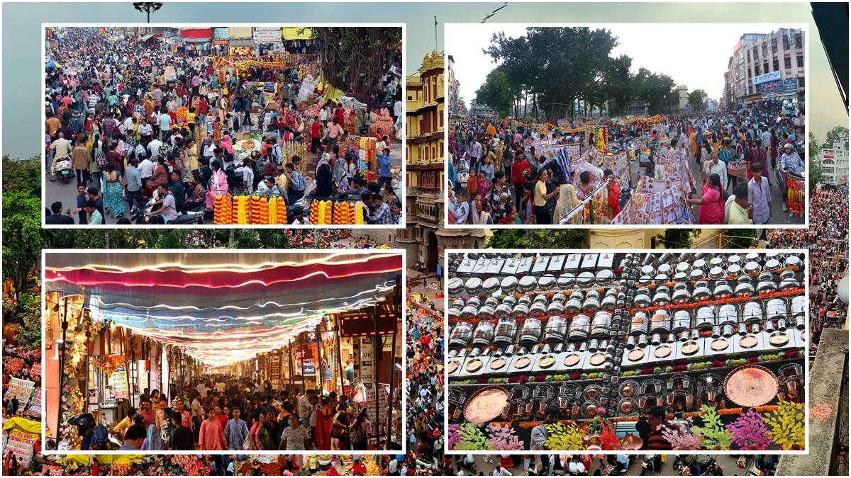 Indore Diwali Bazar: मां लक्ष्मी के स्वागत में सजा इंदौर का राजवाड़ा बाजार, दीपावली पूजन का हर सामान है यहां