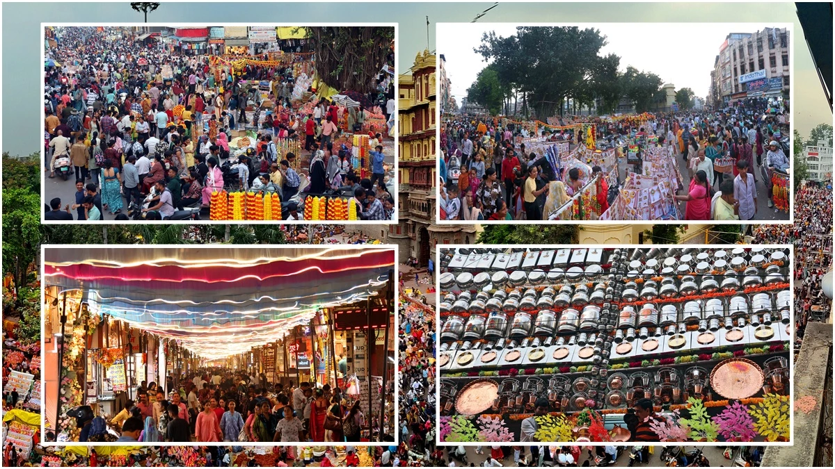 Indore Diwali Bazar: मां लक्ष्मी के स्वागत में सजा इंदौर का राजवाड़ा बाजार, दीपावली पूजन का हर सामान है यहां
