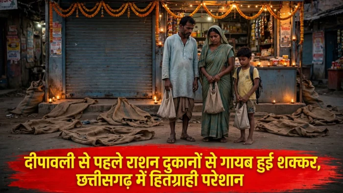 छत्तीसगढ़ में दीपावली से पहले राशन की दुकानों में नहीं बंट रही शक्कर, त्योहार पर राशन कार्ड धारक परेशान