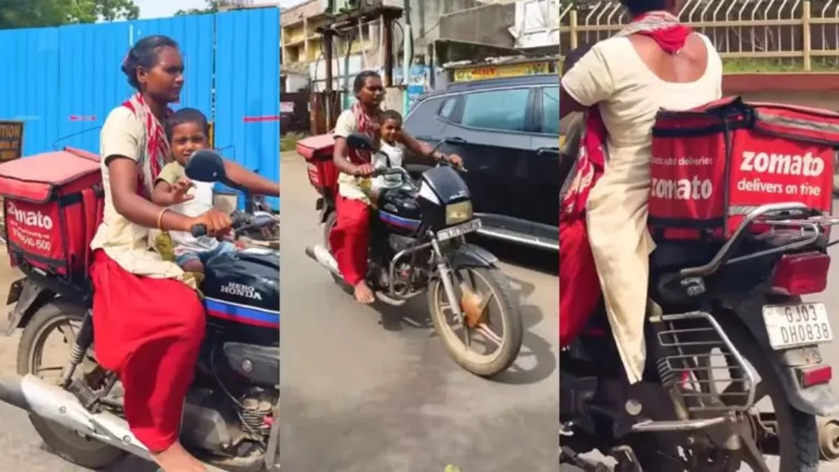 Zomato Lady: ‘जोमैटो मां…आगे बच्चा, पीछे फूड पार्सल’, राजकोट की महिला का वीडियो वायरल, देशभर में हो रही तारीफ