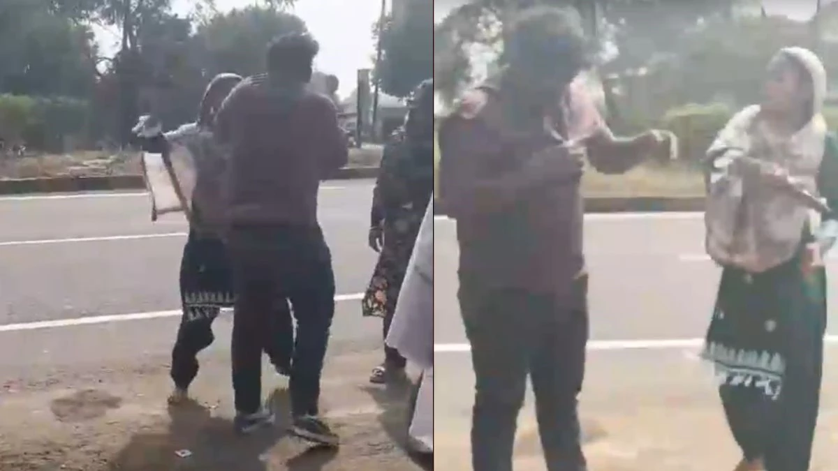 MP में युवक-युवती में विवाद... युवती ने चप्पल से की पिटाई, वीडियो वायरल