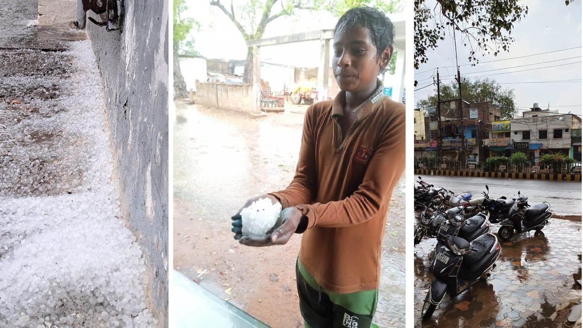 Katni Weather: कटनी में बदला मौसम, बारिश के साथ एनकेजे व ग्रामीण क्षेत्रों में गिरे ओले