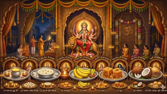 Chaitra Navratri 2026: नवरात्र के 9 दिन मां दुर्गा को लगाएं ये नौ दिव्य भोग, यहां देखें संपूर्ण लिस्ट