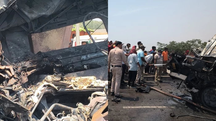 बिलासपुर ओवरब्रिज पर तेज रफ्तार का कहर, हाइवा टकराने से केबिन में जिंदा जला चालक