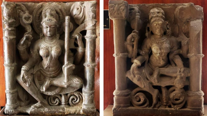 इंदौर के केंद्रीय संग्रहालय में संरक्षित हैं राजा भोज के काल में बनी मां सरस्वती की दो प्रतिमाएं