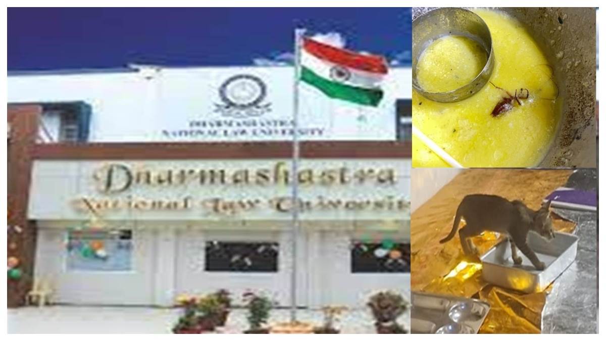 जबलपुर की धर्मशास्त्र नेशनल ला यूनिवर्सिटी में मिला था काकरोच, भोजन की गुणवत्ता में खामी पर सिर्फ सात हजार का जुर्माना
